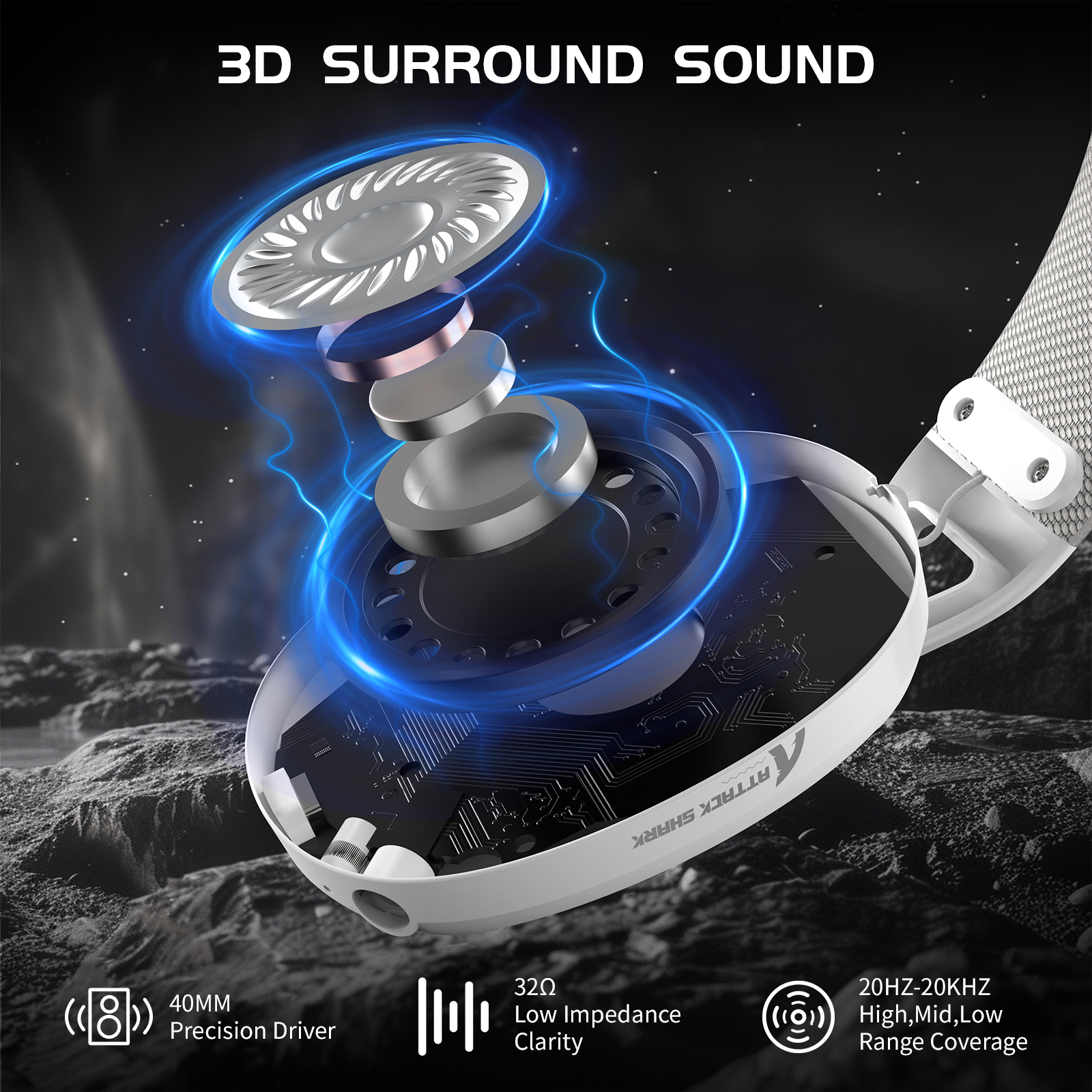 ATTACK SHARK L80 Ultra-Light T - Bluetooth Headset On Ear incelemesi ve fiyatı