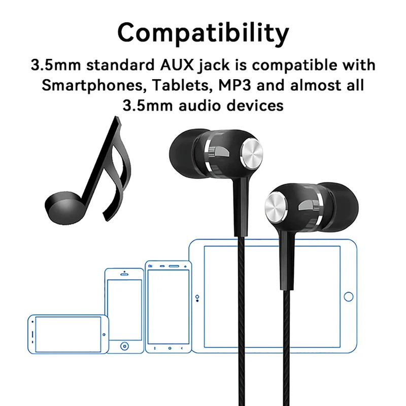 1/2/3/4Pcs 3.5mm Wired Earphon - Wired Earphone Mic incelemesi ve fiyatı