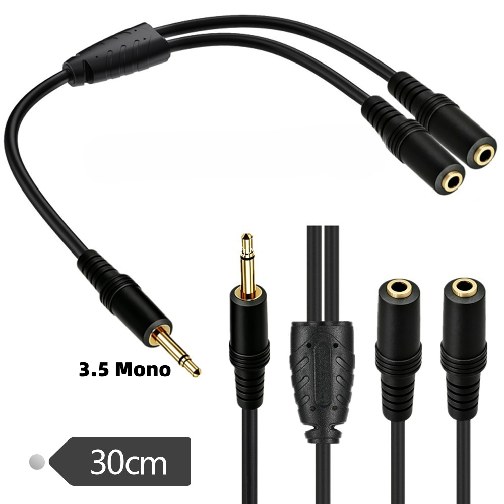 3.5mm TS Mono Male To Dual 3.5 - Earphone Splitter Jack incelemesi ve fiyatı