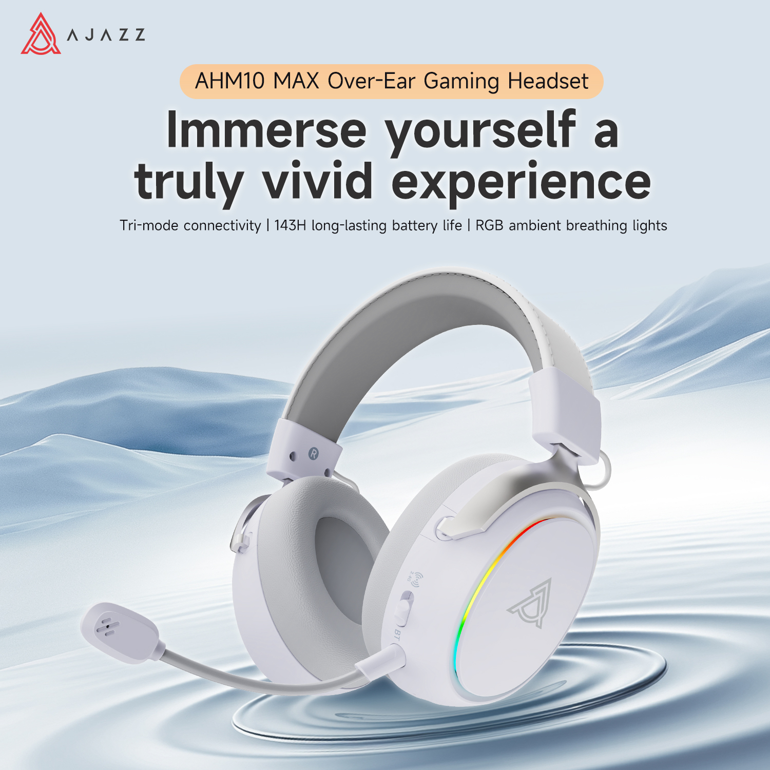 Ajazz AHM10 MAX Over-ear Gamin - Gaming Headset Rgb incelemesi ve fiyatı