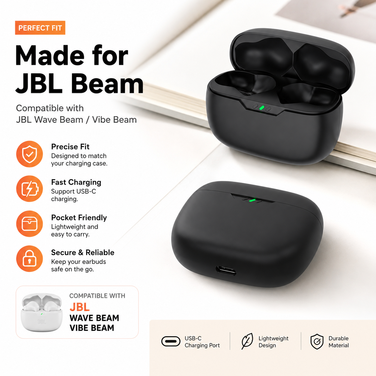 Charging Case For JBL Wave Bea - Earbuds Charging Case incelemesi ve fiyatı