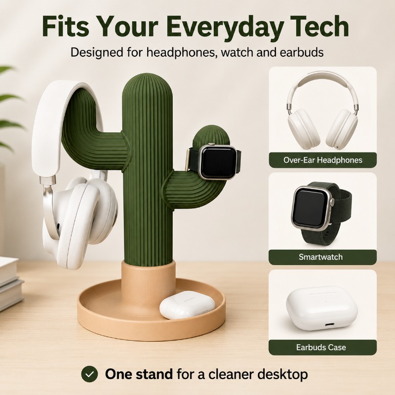 Minimalist Cactus Headset Stan - Headphone Stand Desk incelemesi ve fiyatı