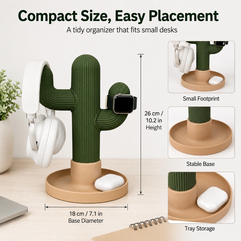 Minimalist Cactus Headset Stan - Headphone Stand Desk incelemesi ve fiyatı